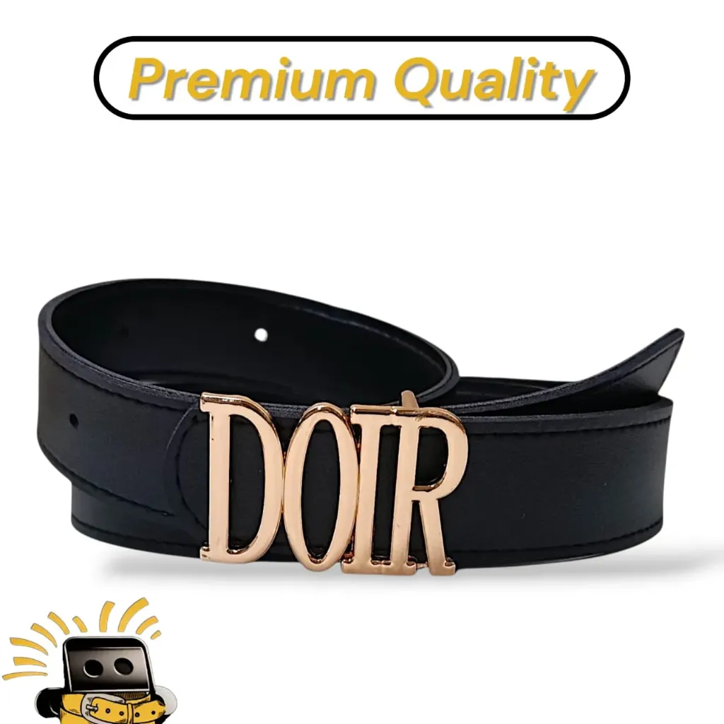 حزام نسائي رفيع جلد فاخر موديل ديور - توكة أنيقة مستوردة - حزام للفستان والبناطيل - مقاس قابل للتعديل (3.5 سم) - موضة 2025